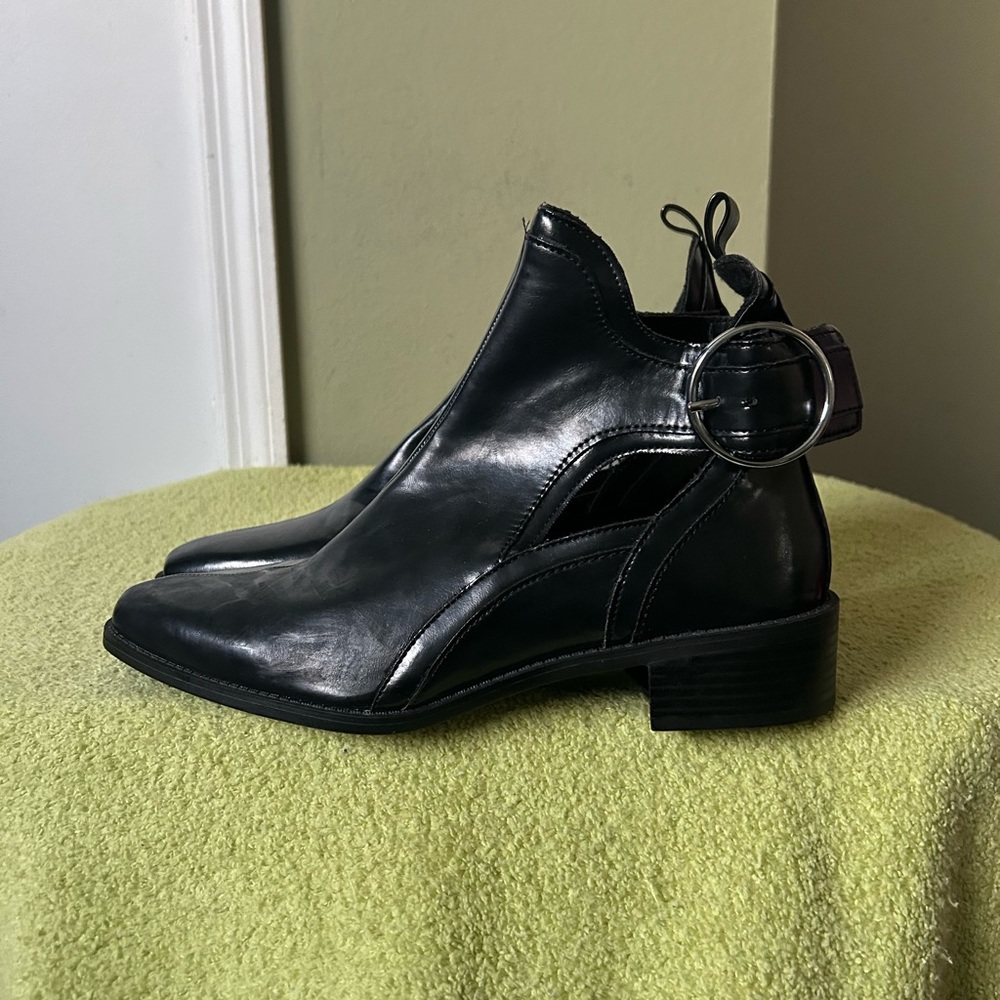 NWT Zara Sleek Black Ankle Booties Sz 9 - Picture 5 of 14
